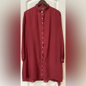 Lurdes Bergada Button Down Tunic Bouse